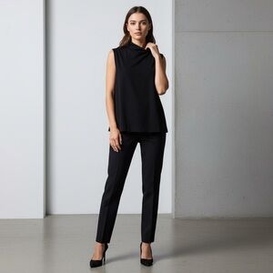 babaton aritzia sleeveless cropped black shirt  size small